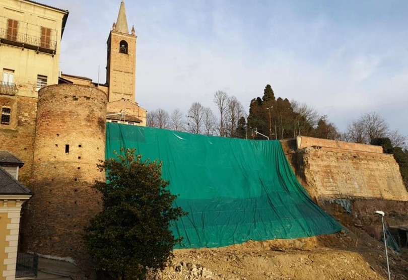 A Moncalvo proseguono i lavori per il muraglione